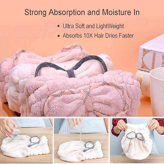 Jseng Large Microfiber Fast Hair Drying Towel Cap, Extrame Soft & Ultra - Image 5