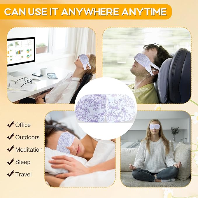 XPCARE 32 Pack Steam Eye Masks for Dry Eyes, SPA Warm Sleep Eye Mask, - Image 7
