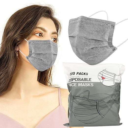 Wecolor 100 Pcs Disposable 3 Ply Earloop Face Masks by Buynow