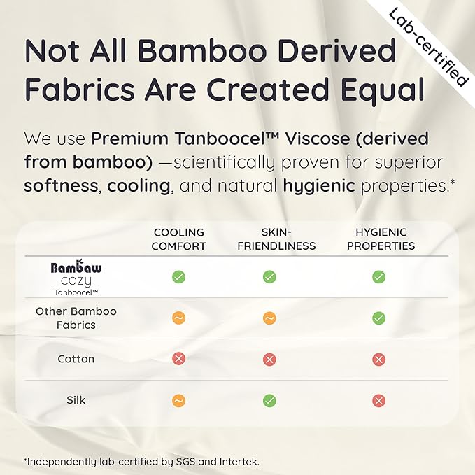 Bambaw 100% Viscose Derived from Bamboo Pillow Cases Queen Size Set of 2 - Image 7