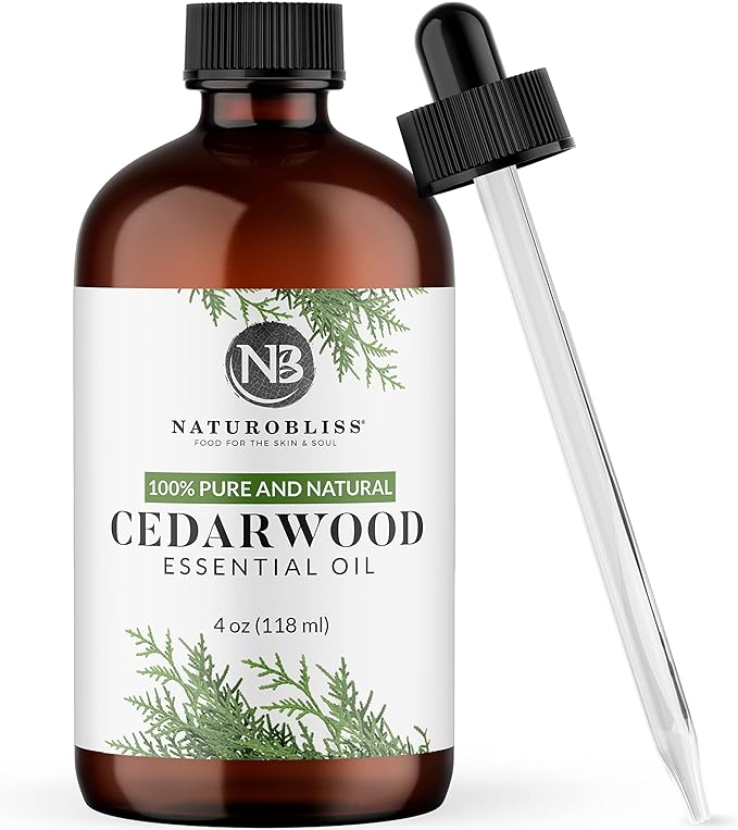 NaturoBliss Cedarwood Essential Oil – Huge 4 Fl Oz – 100% Pure and Natural – by NaturoBliss