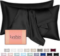 Silk Pillow Cases 2 Pack Queen Size by LYSHINSILKPILLOWCASES