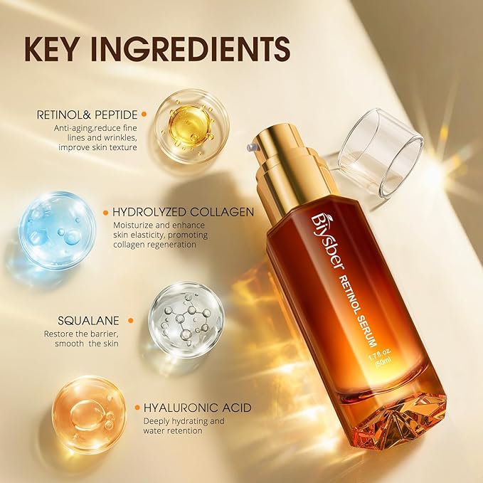 Retinol Collagen Serum for Face: Anti Aging & Anti Wrinkle Repair Peptide Serum - Image 5
