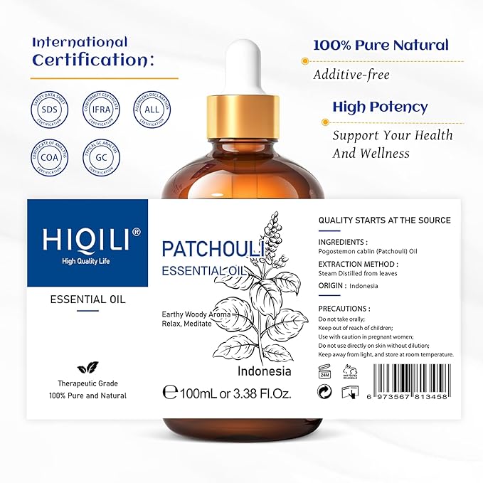 HIQILI Patchouli Essential Oil, 100% Pure & Natural - Image 7