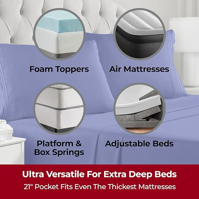Mellanni Extra Deep Twin Sheets - Image 2