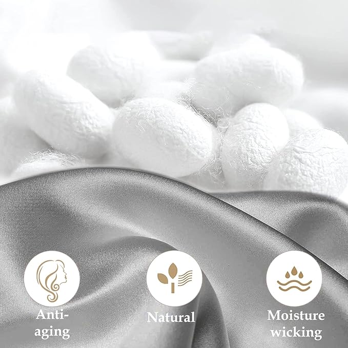 INSSL Silk Pillowcase for Women, Mulberry Silk Pillowcase for Hair and Skin and - Image 4