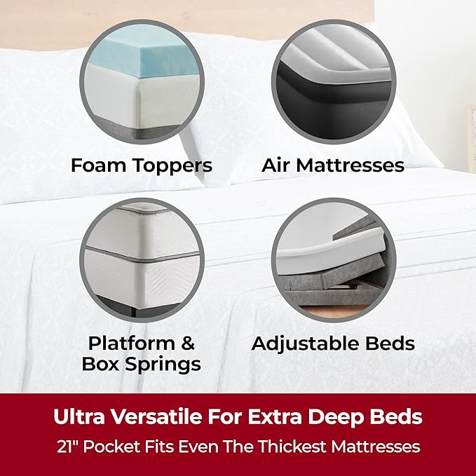Mellanni Extra Deep King Sheets - Image 2