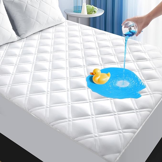 MEELUS California King Mattress Protector, Breathable Waterproof Cal King by MEELUS