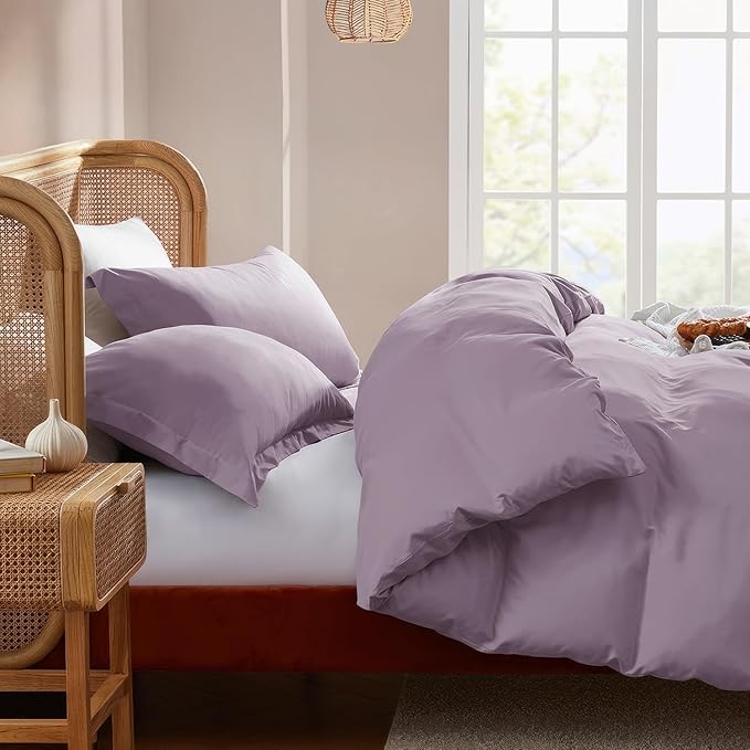 Nestl Dusty Purple California King Duvet Cover Sets - Image 7