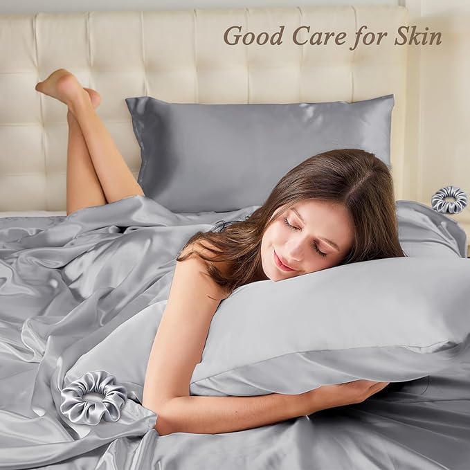 Queen Satin Pillowcase for Hair 2pc, Similar to Silk Pillow Cases, Easier Care - Image 2