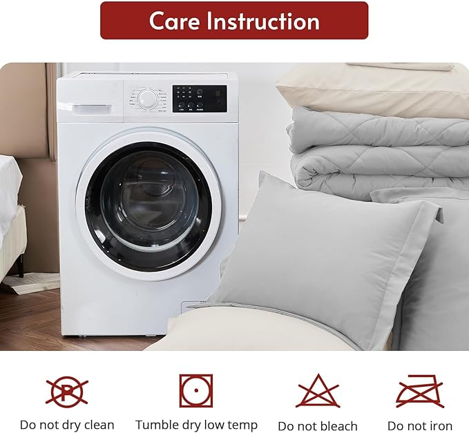MUXHOMO 5 Pieces Twin XL Comforter Set, Reversible Bed in a Bag Twin XL Size - Image 9