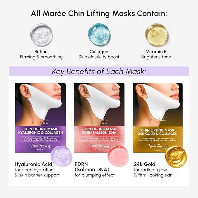 MAREE V Line Lifting Mask with PDRN Salmon DNA – Deep Collagen Face Mask - Image 11