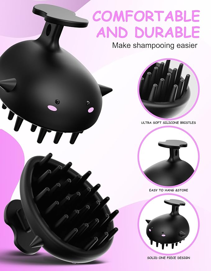 Scalp Massager Hair Growth Shampoo Brush, Silicone Scalp Scrubber Shower Scalp - Image 6