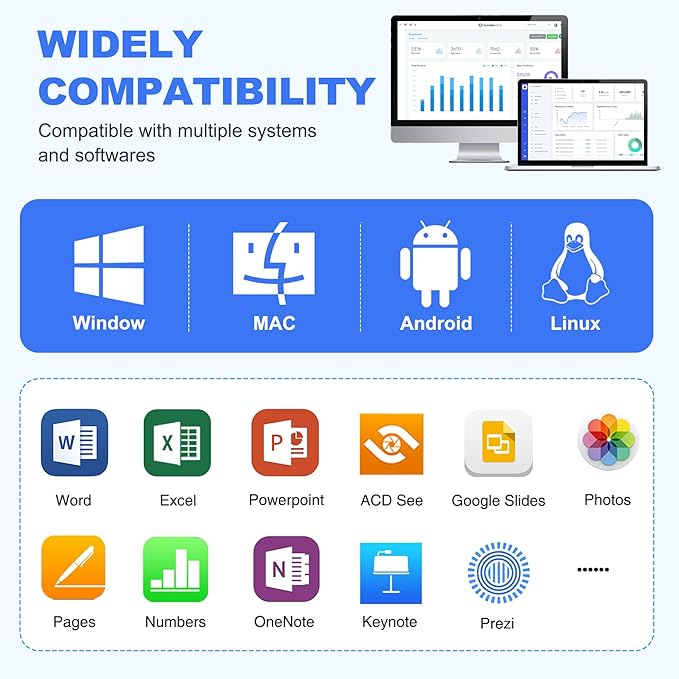 Presentation Clicker Wireless Presenter,2.4GHz Presenter Clicker PPT Clicker on Laptop Computer, Presentation Remote Clicker for Office Classroom