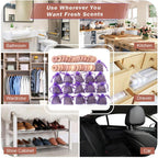 Pack of 30 Cedar Blocks and 16 Lavender Flower Sachets Craft Bag, Drawer Freshener, Linen, Shower Favor, Wedding and More, LV-E-LC-2