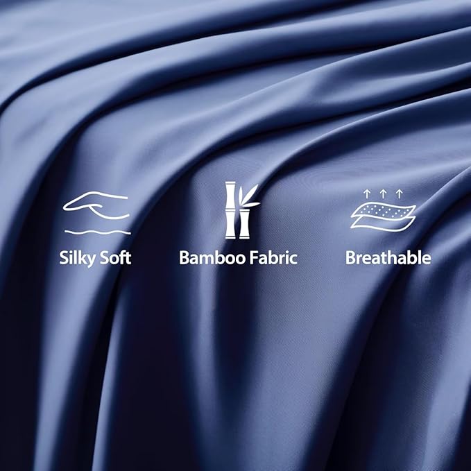 Bamboo Viscose Flat Sheets Only, 400 Thread Count Sateen Weave King Size Flat - Image 3