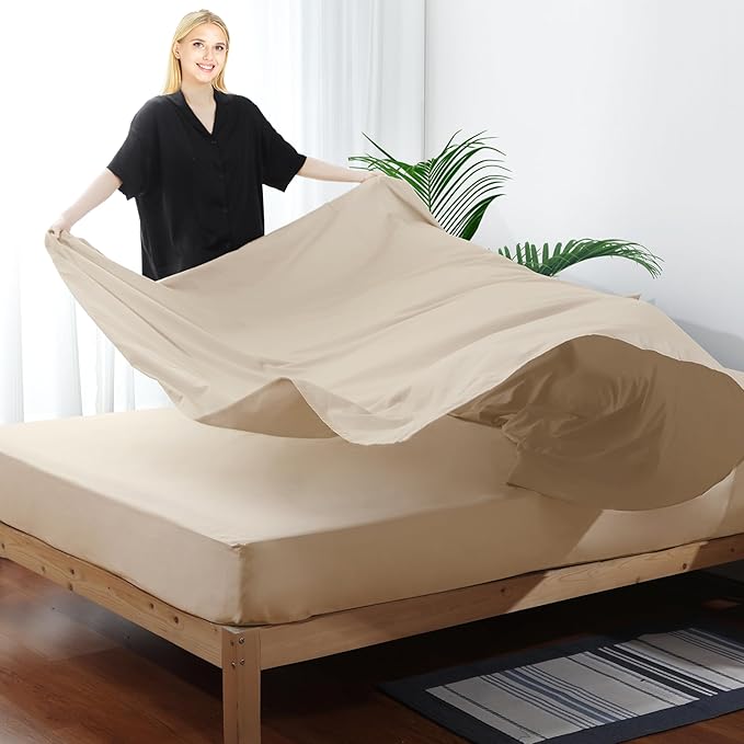 Flat Sheet Only 2 Pack, Full Size 400 Thread Count 100% Egyptian Cotton Flat - Image 5