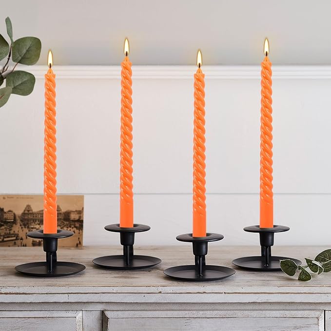 WPONSZU 12 Pack 10 Inch Spiral Taper Candle Set, Unscented Dripless Candlesticks - Image 6