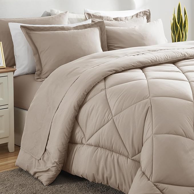 CozyLux Full Size Comforter Sets Linen - Image 8