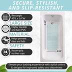 ENKOSI Bath Mat - Large Non Slip Bathtub & Shower Mat - Extra Long 40 x 16 Inch Bathroom Mats for Tub Nonslip Anti Slip Bathmats (40x16 Mint Green 1-Pack)