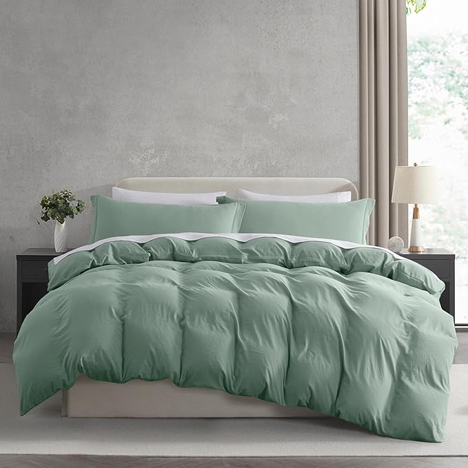 Nestl Sage Green California King Duvet Cover Sets by Nestl