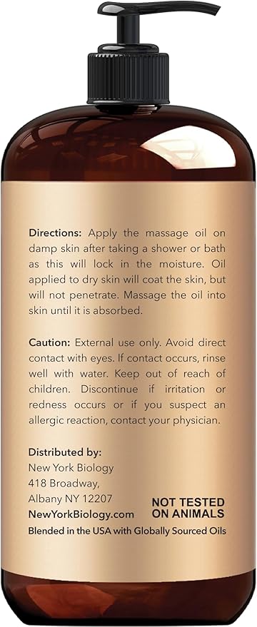 New York Biology Anti Cellulite Massage Oil 8 Fl. oz – Made - Image 3