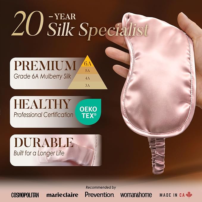 LULUSILK Mulberry Silk Sleep Eye Mask & Blindfold - Image 2