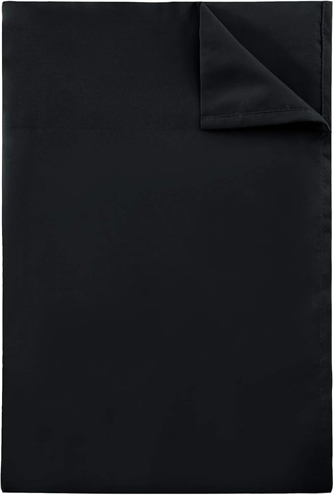 Sfoothome Queen Flat Sheet Black Top Sheet, Premium Hotel 1-Piece, Luxury and - Image 4