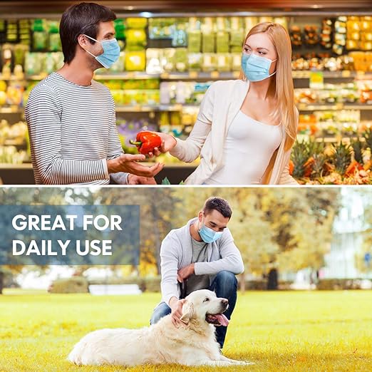 Disposable Face Mask Adult Blue Breathable Mask - Image 2