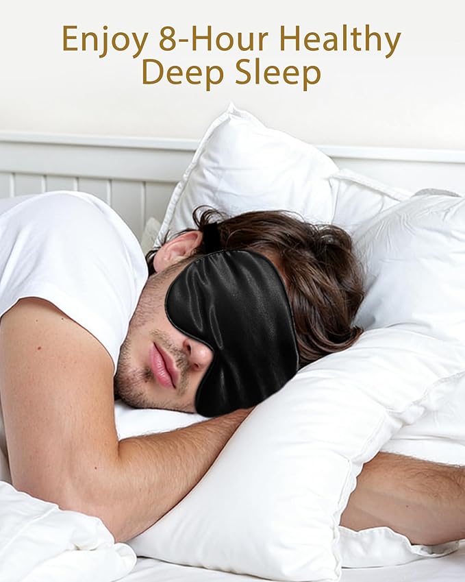4 Pack Silky Sleep Masks for Women Men, JroyJoy 100% Blackout and Super Soft - Image 7