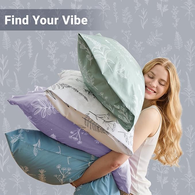 MUXHOMO Duvet Cover Full Size, Reversible Floral Grey Duvet Cover Set - Image 7