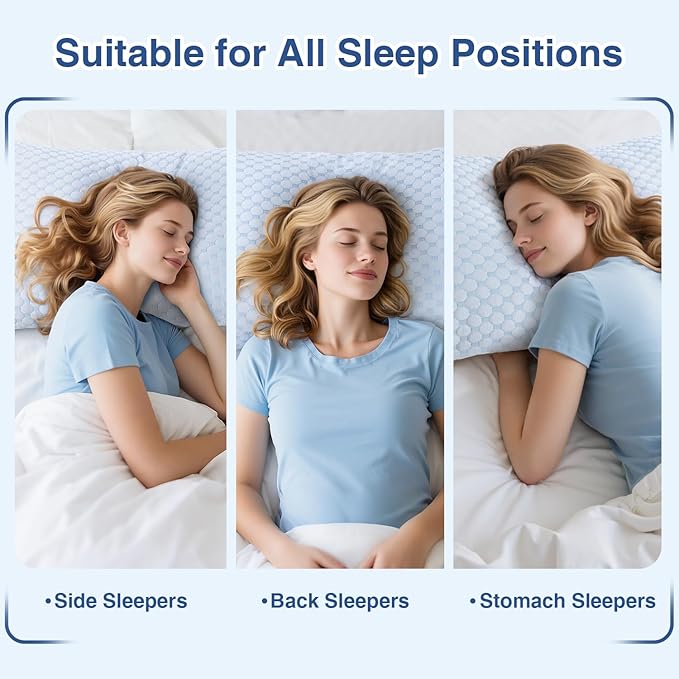 Favocama Cooling Pillow for Sleeping, Shredded Memory Foam Pillows Standard - Image 5