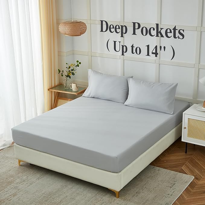 ILAVANDE King Size Sheets Set, 4 Piece Hotel Luxury Super Soft 1800 Series - Image 3