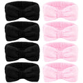 Ondder 8 Pack Makeup Headband Black and Pink Spa Headband Skincare Headbands by Ondder