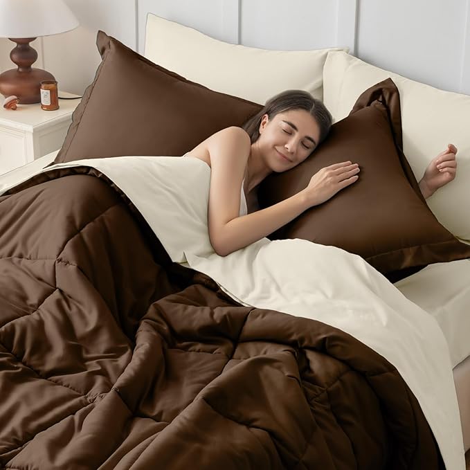 JOLLYVOGUE Queen Comforter Set, Ultra-Soft Bed in a Bag Queen Size 7 Pieces - Image 6