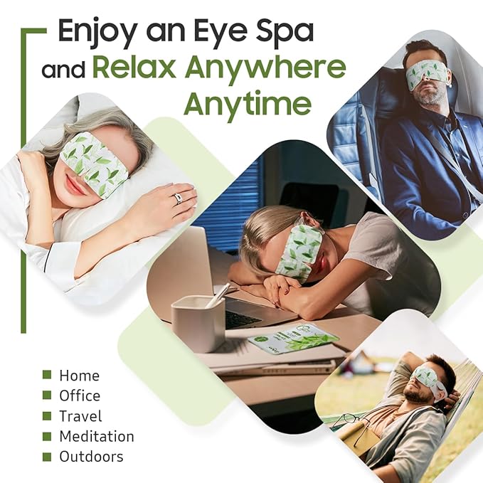 BeHoomi 20Packs Steam Eye Mask, Heated Eye Mask Warm Compress - Image 6