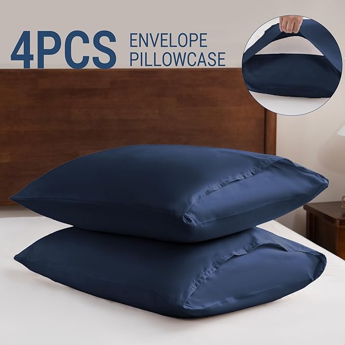 Pillowcases Queen 4 Pack, 20x30 Pillow Cases - Image 5