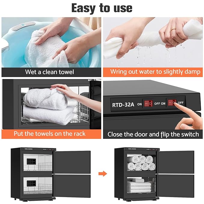 Kikihouse Hot Towel Warmer, 32L Large Capacity Hot Towel Cabinet, Facial Towel - Image 7