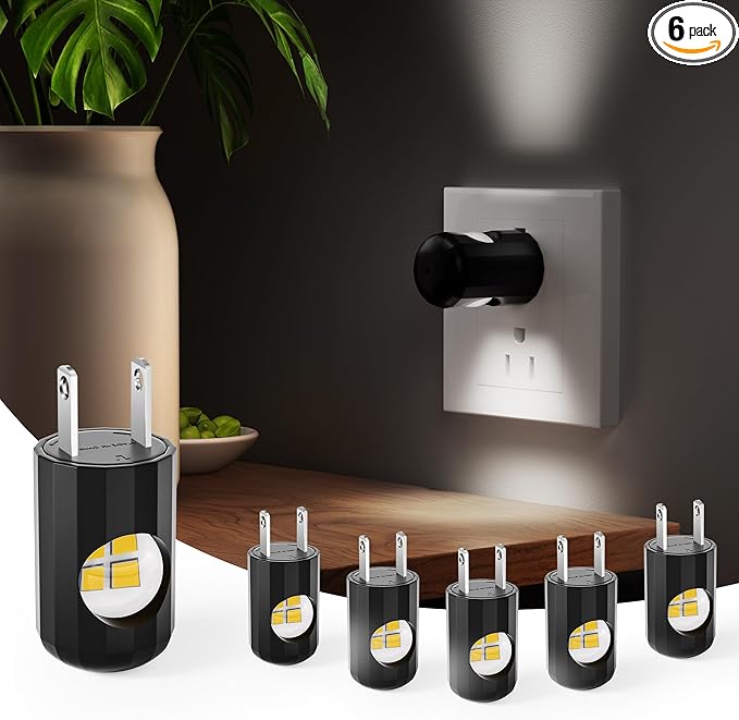 TSEXES 6 Pack LED Night Lights by SuperBrightLEDCornLightBulb