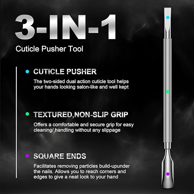 FERYES Professional Cuticle Pusher & Remover Tool - Image 2