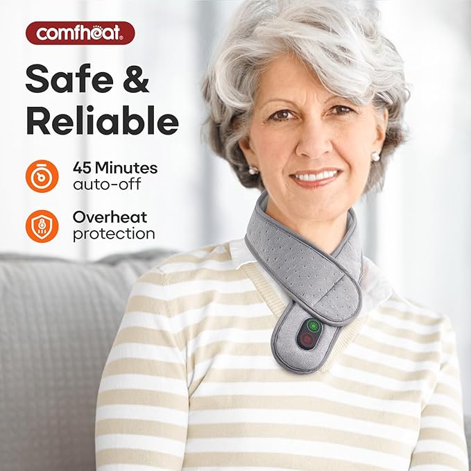 Cordless Neck Heating Pad with Vibration Massager - Image 6