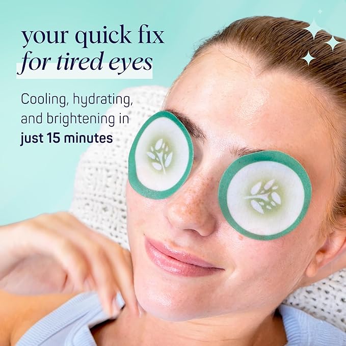 SpaLife Cooling Cucumber Eye Pads | Mothers Day Gifts & Korean Dark Circles & - Image 3