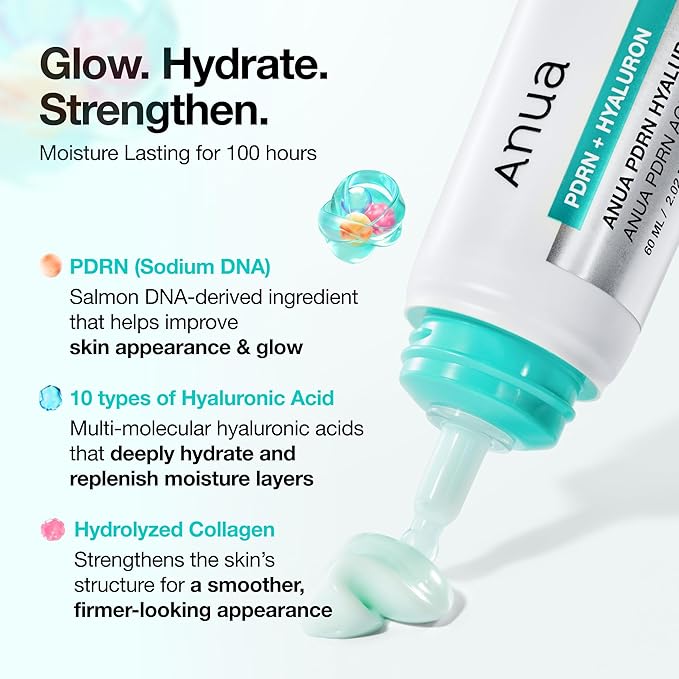 Anua PDRN Hyaluronic Acid 100 Moisturizing Cream, Lightweight, Non-Greasy - Image 3