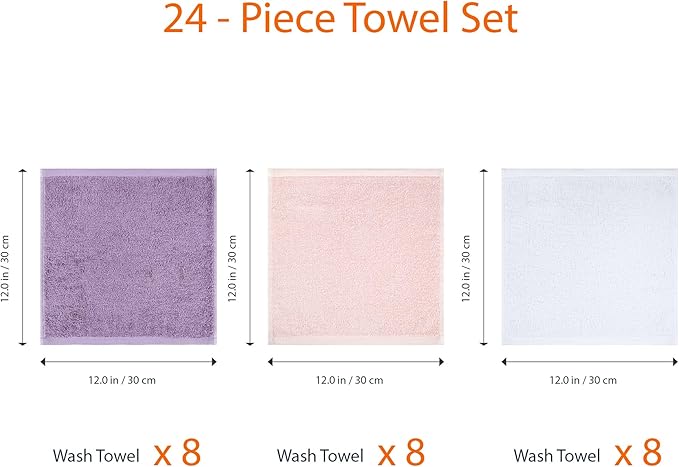 Amazon Basics washcloth for Bathroom, 100% Cotton Extra Absorbent, Fast Drying - Image 5