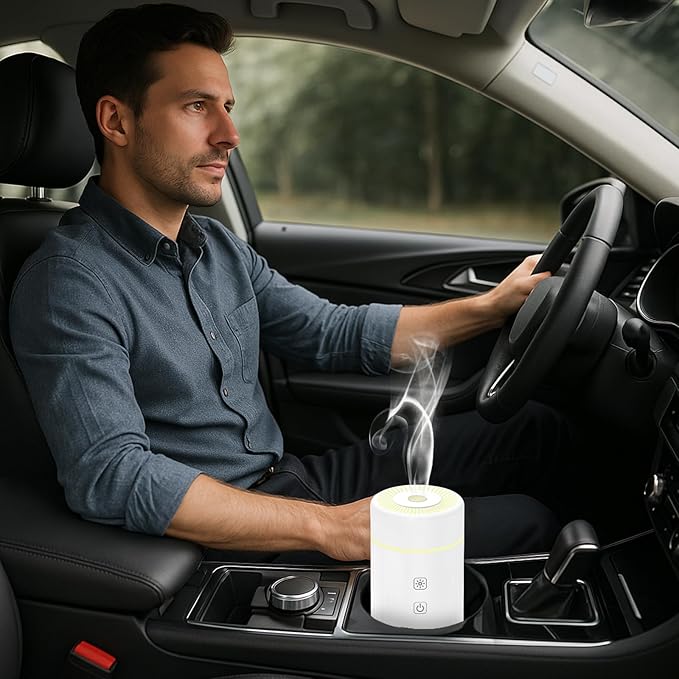 SEEDSEEL 100ML Car Essential Oil Diffuser, Rechargeable Battery Powered - Image 7