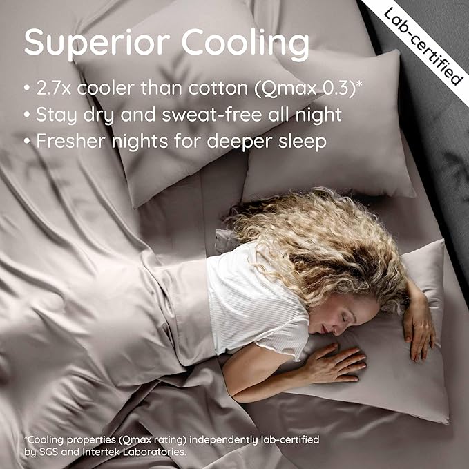 Bambaw 100% Viscose Derived from Bamboo Sheets Full Size Set – 4pcs Cooling - Image 3