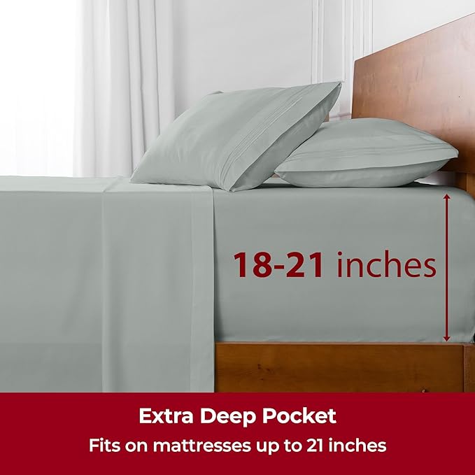 Mellanni Extra Deep King Sheets - Image 6