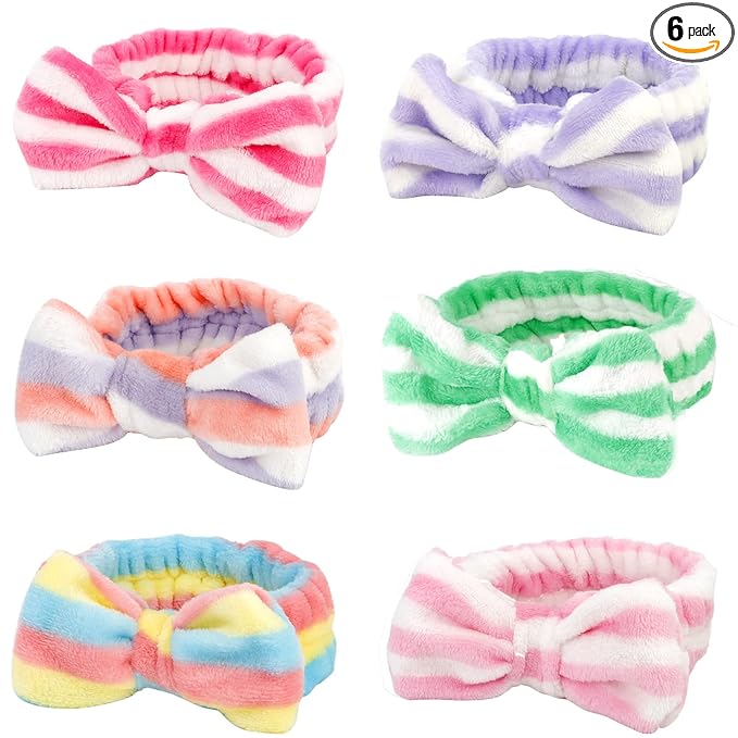 Casoty 6 Pcs Hairband, Soft Coral Fleece Makeup Headband, One Size Fits All by Casoty