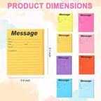9 Pcs Colorful Phone Message Pad, 5.1×3.9 Inch Message Sticky Notes, Self-Adhesive Sticky Notes, Fluorescent Color Telephone Note for Office School Home, 50 Sheets/Pack (9 Colors)