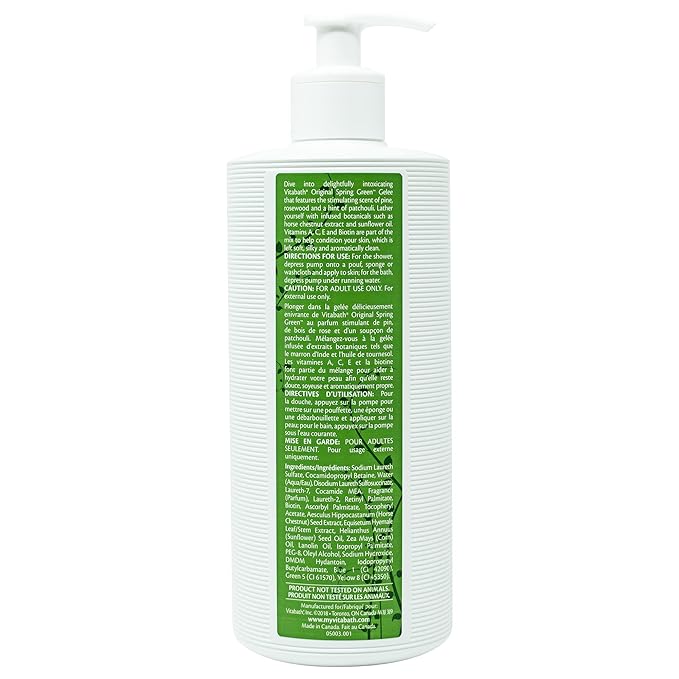 Vitabath Original Spring Green Moisturizing Bath & Shower Gel Wash Intoxicating - Image 9